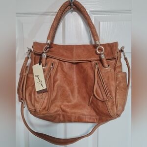 Junior Drake Brown Leather JR2012VER Maureen Bag  Brand New With Tags